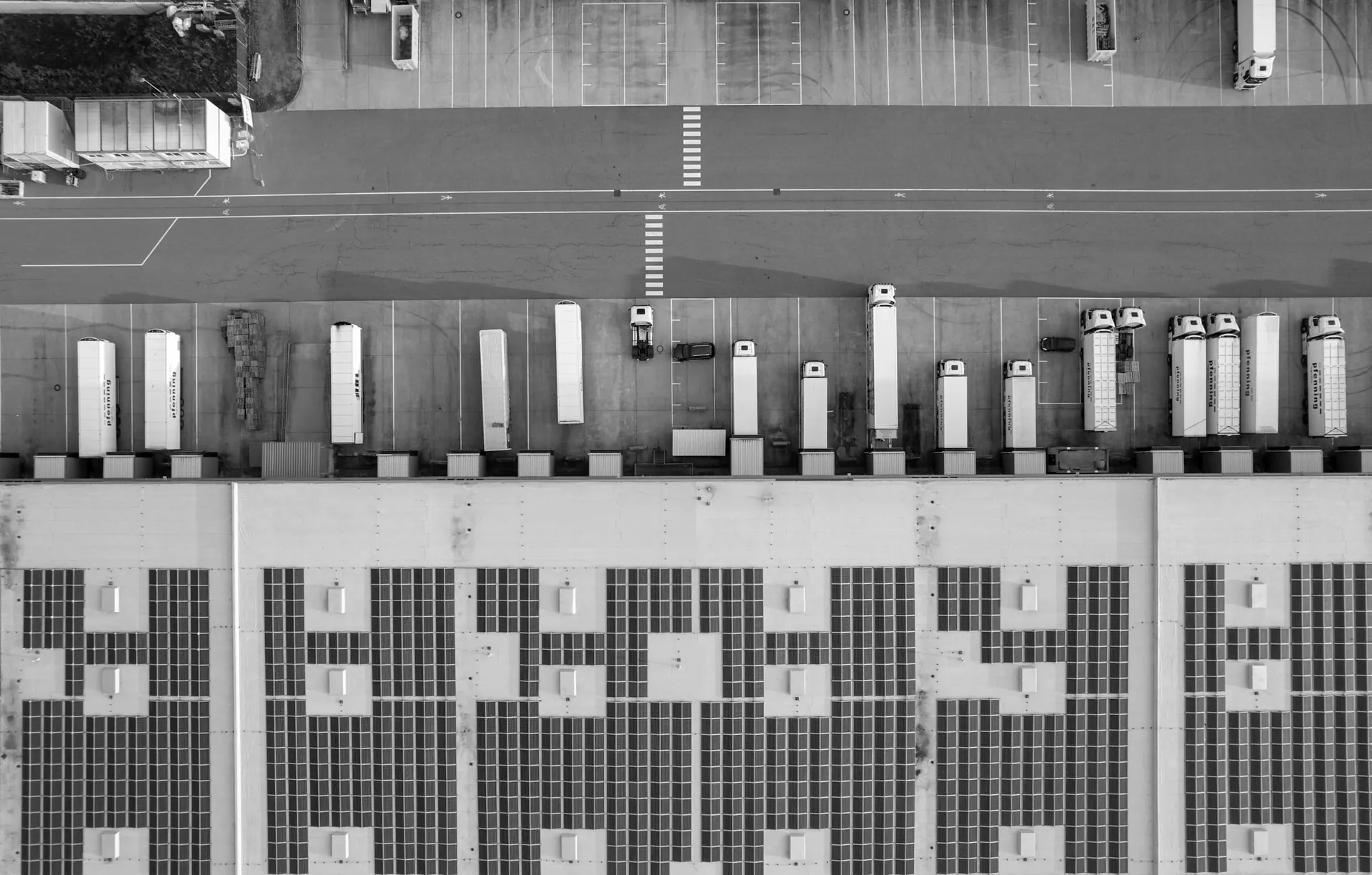 Trucks at the loading docks
